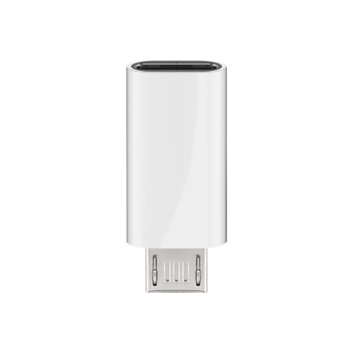 USB Micro-B 2.0 til USB-C adapter (han/hun) (Hvid) - 0,1 m - Goobay