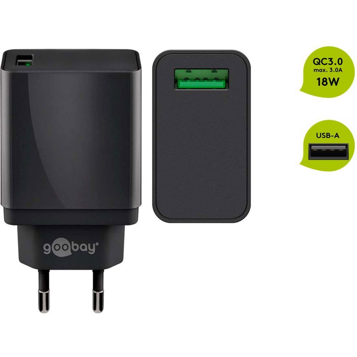 USB Quick Charge - 3.0A - 18W - QC3.0 - Universal (44954)