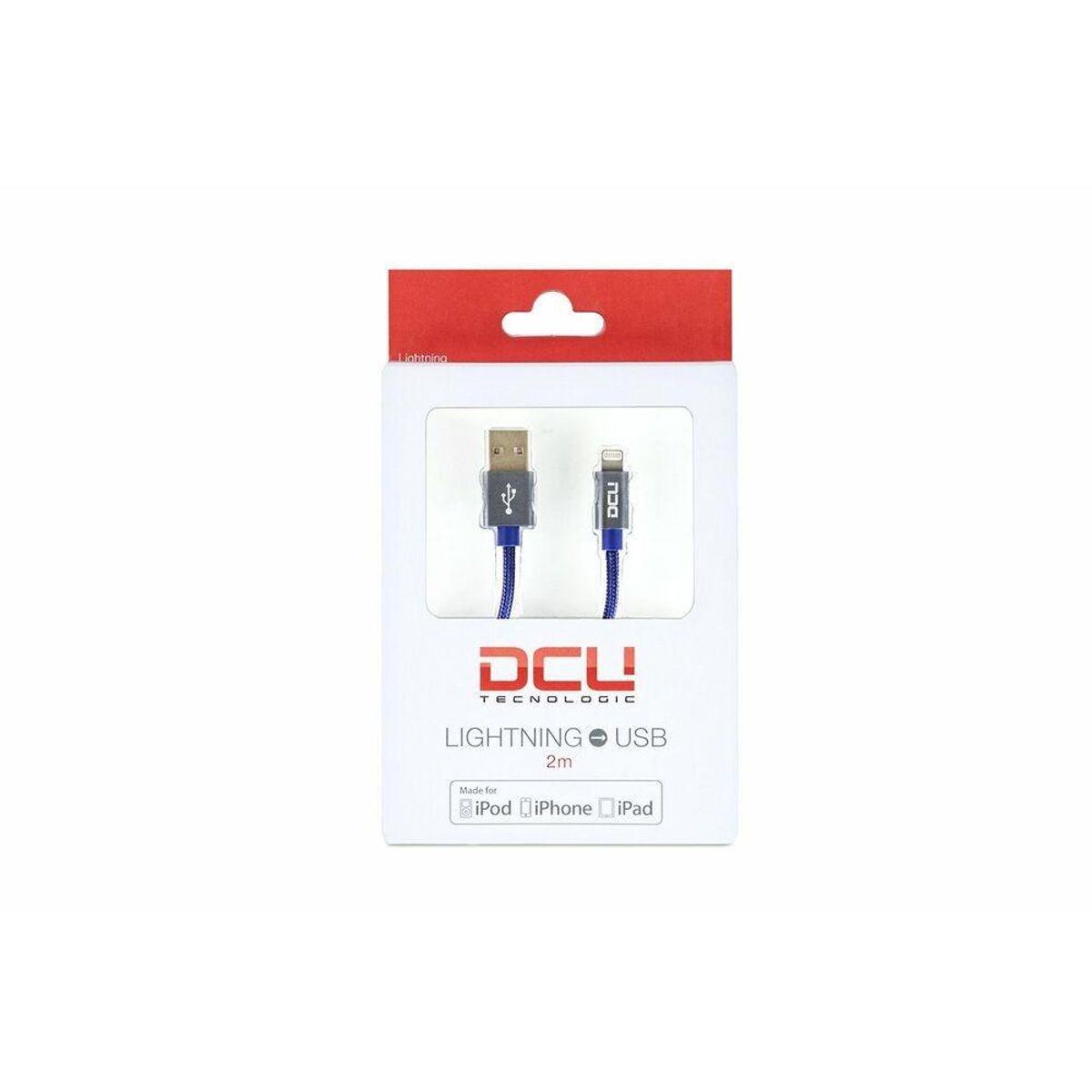 USB til Lightning-kabel DCU 34101250 Marineblå (2 m)