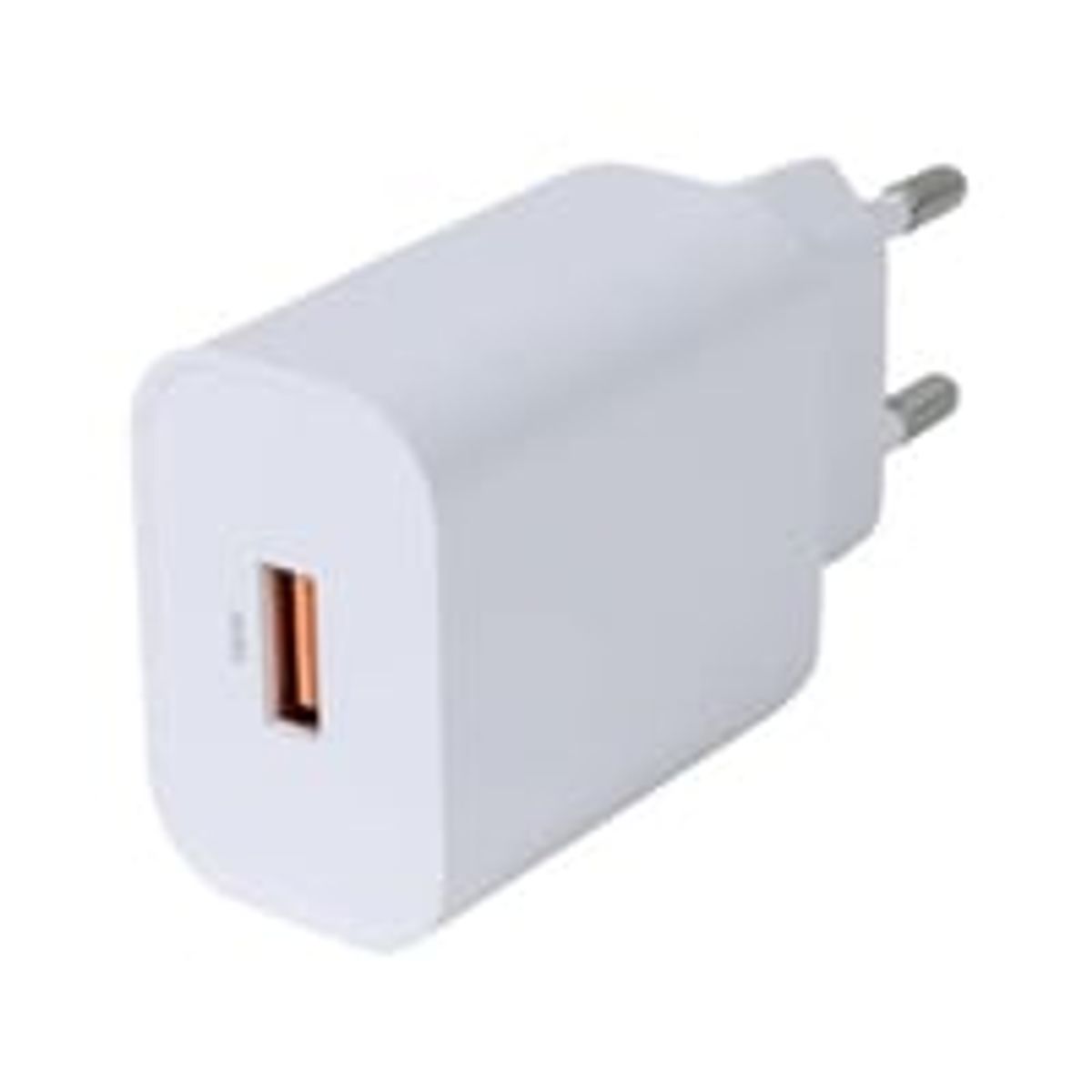 USB wall charger, 1x USB-A, fast charging 18 W, white