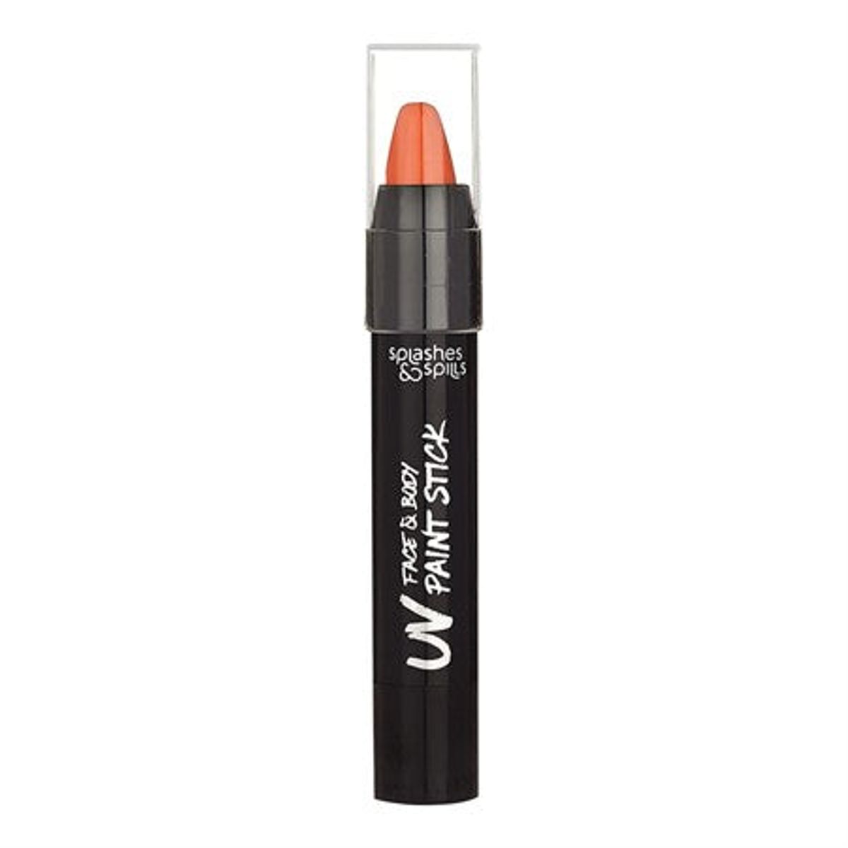 UV Face & Body Paint Stick, Orange - UV Maling - Legekammeraten.dk