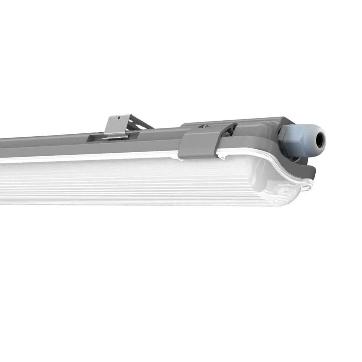 V-Tac 120 cm vandtæt armatur med rør - Inkl. 1 stk. 18W LED rør, IP65, 230V - Dæmpbar : Ikke dæmpbar, Kulør : Neutral