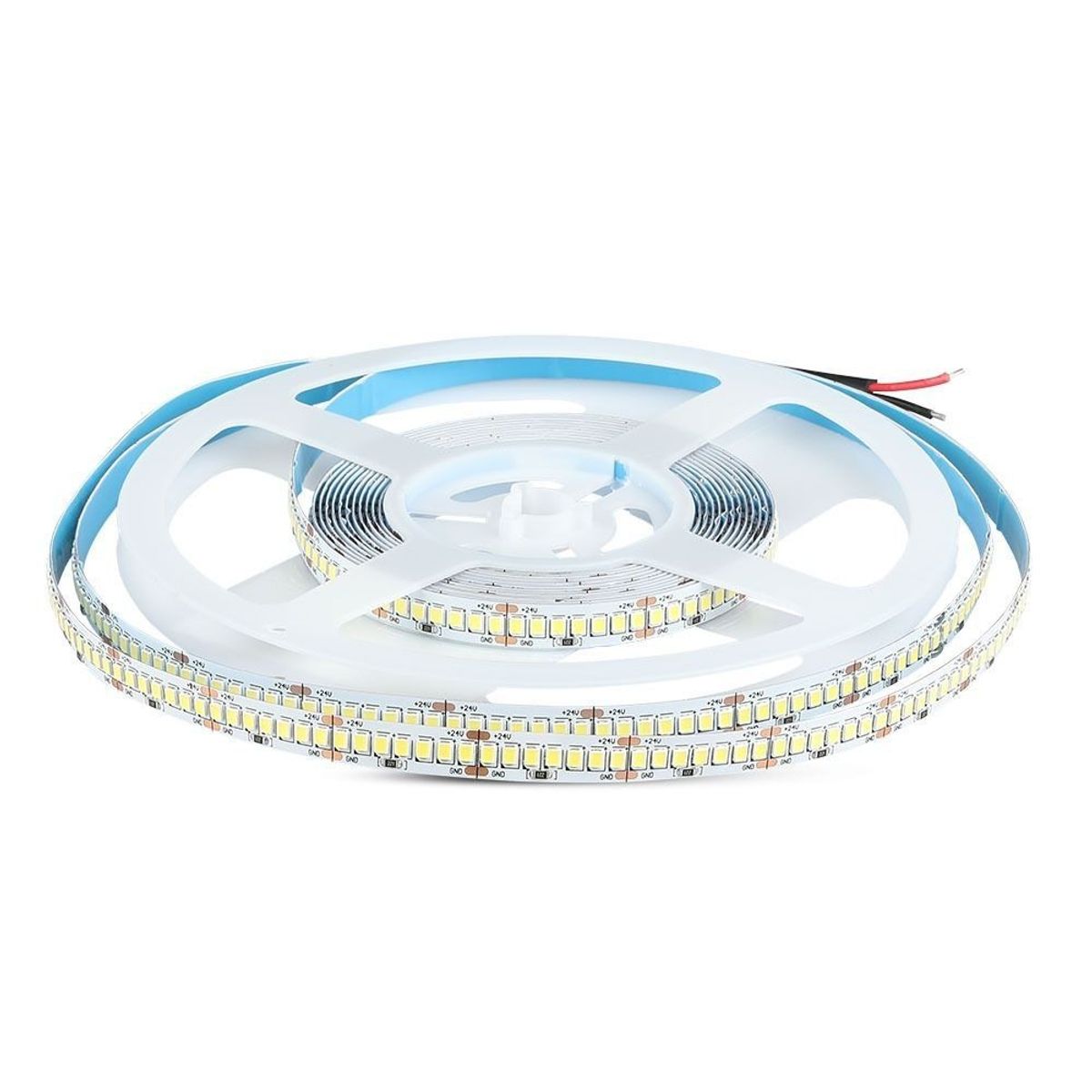 V-Tac 17W/m LED strip - 5m, 150lm/W, IP20, 24V, 238 LED pr. meter - Dæmpbar : Dæmpbar, Kulør : Varm