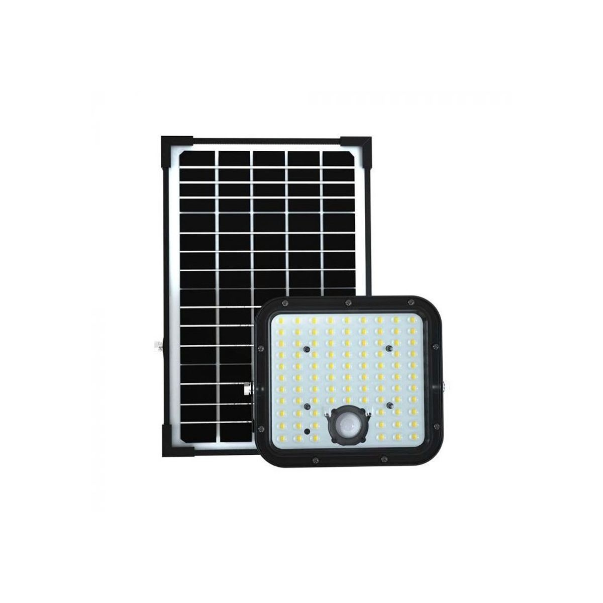 V-Tac 30W Solcelle projektør LED - Sort, inkl. solcelle, fjernbetjening, indbygget batteri, IP65 - Kulør : Neutral