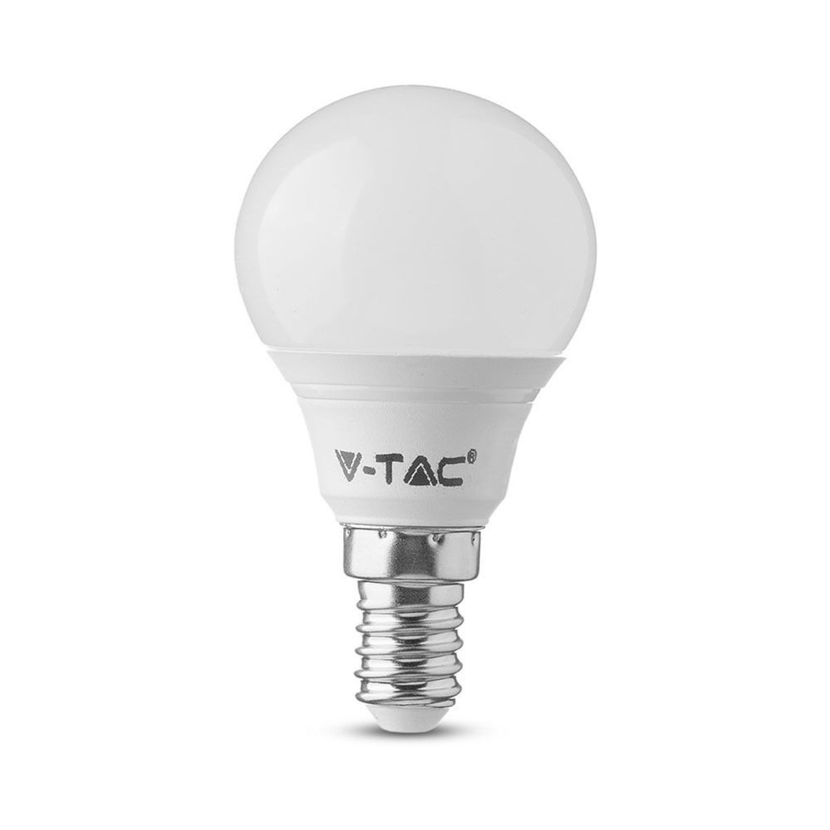 V-Tac 4,5W LED pære - Samsung LED chip, P45, E14 - Dæmpbar : Ikke dæmpbar, Kulør : Neutral