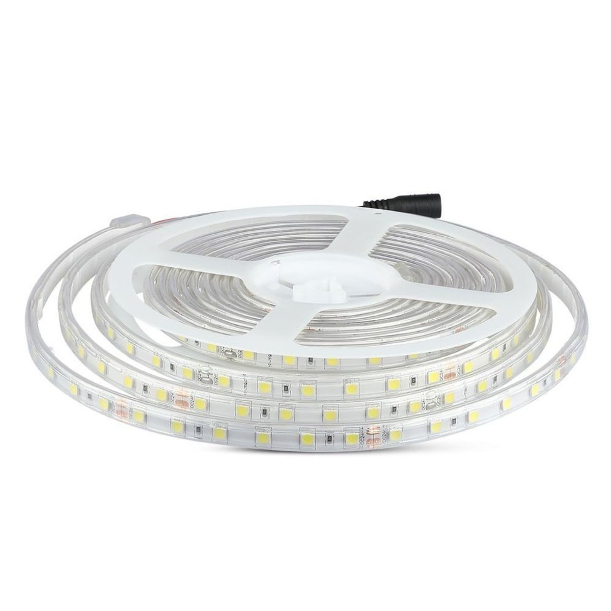 V-Tac 9W/m stænktæt LED strip - 5m, IP65, 24V, 60 LED pr. meter - Kulør : Varm