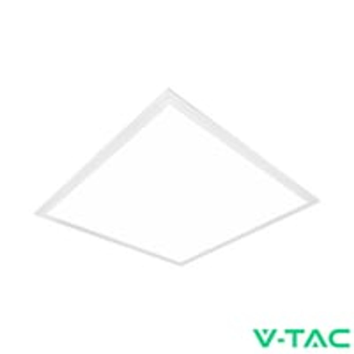 V-TAC LED-panel 60x60 cm, 4000K, 36W, 3820lm, CRI80, hvid kant (restsalg)