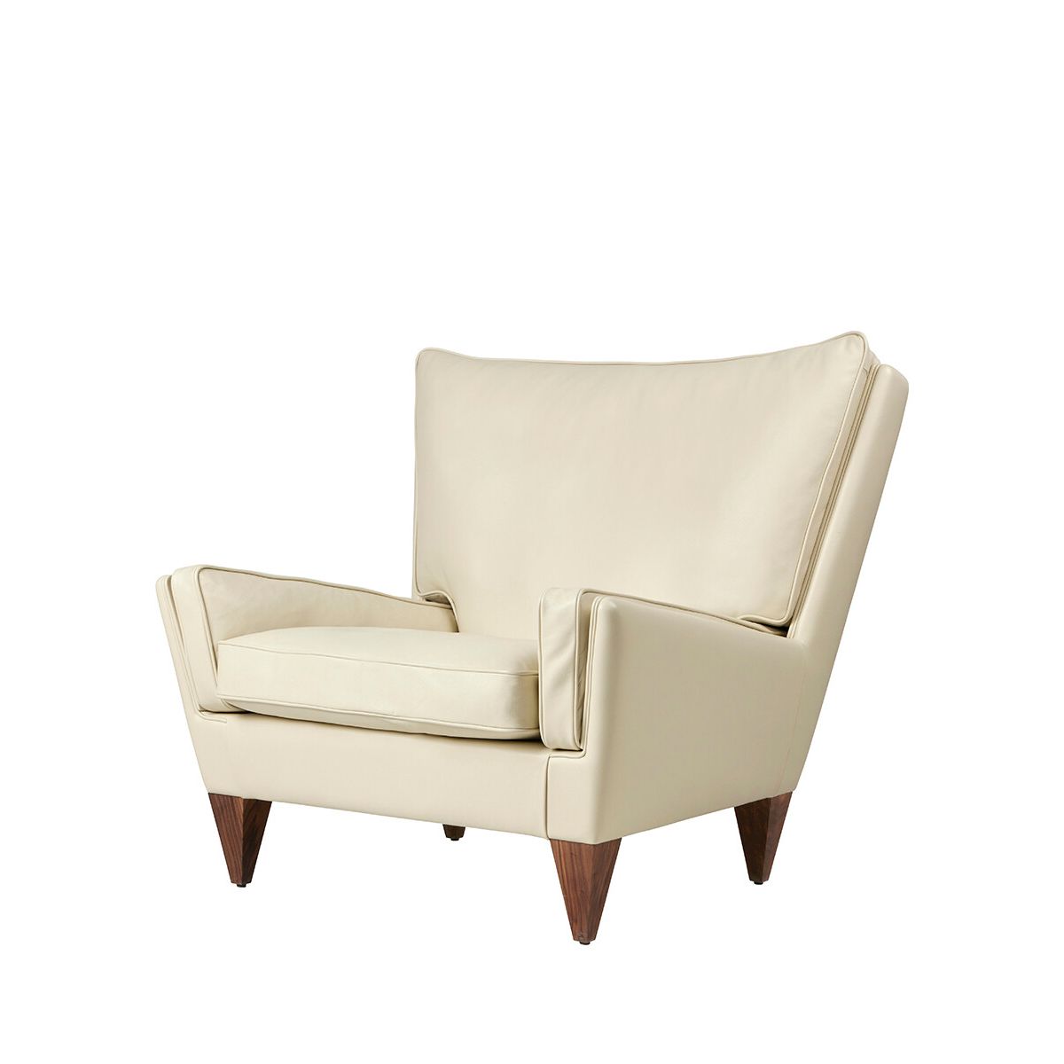 V11 Lounge Chair, smooth leather cream fra GUBI