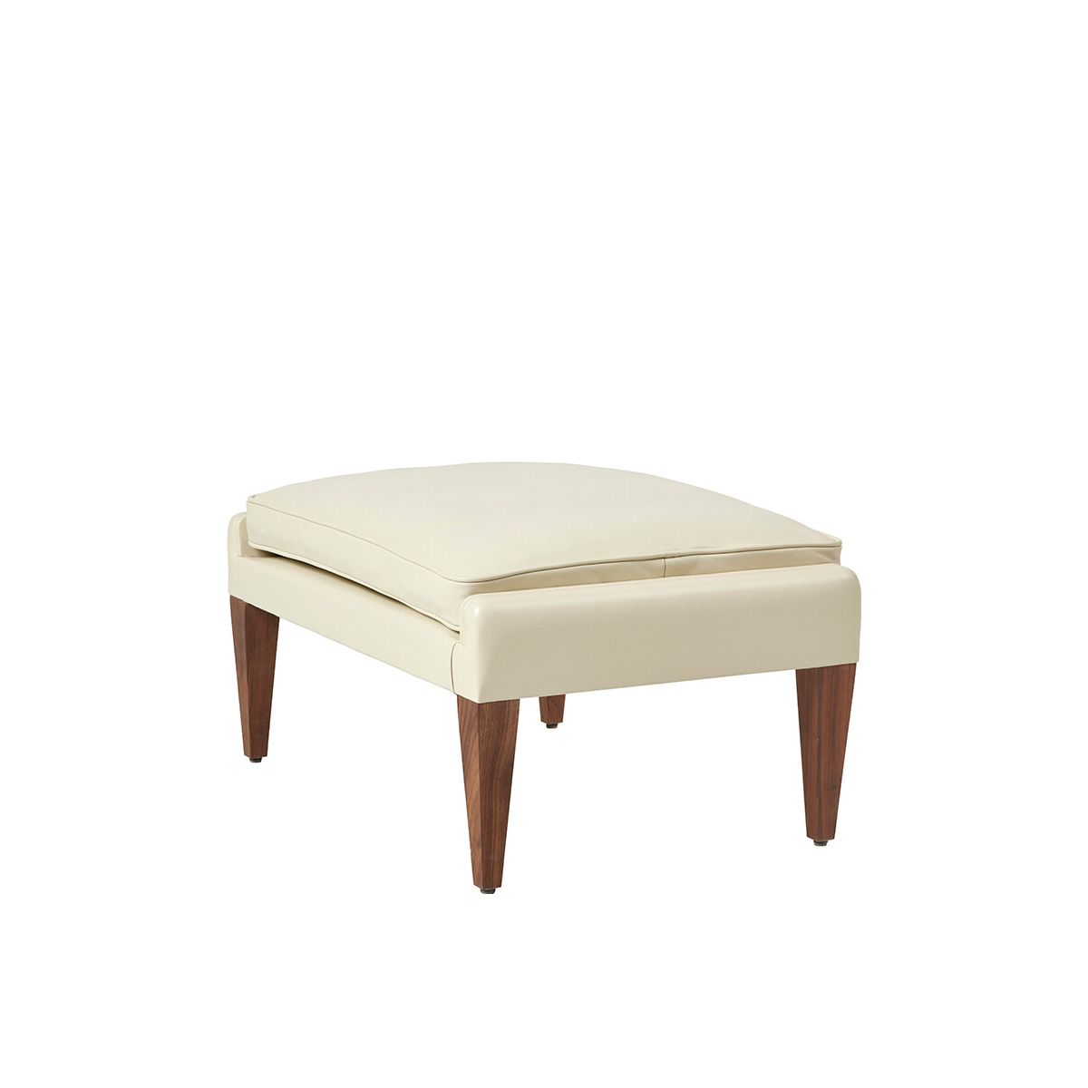 V11 Ottoman, smooth leather cream fra GUBI