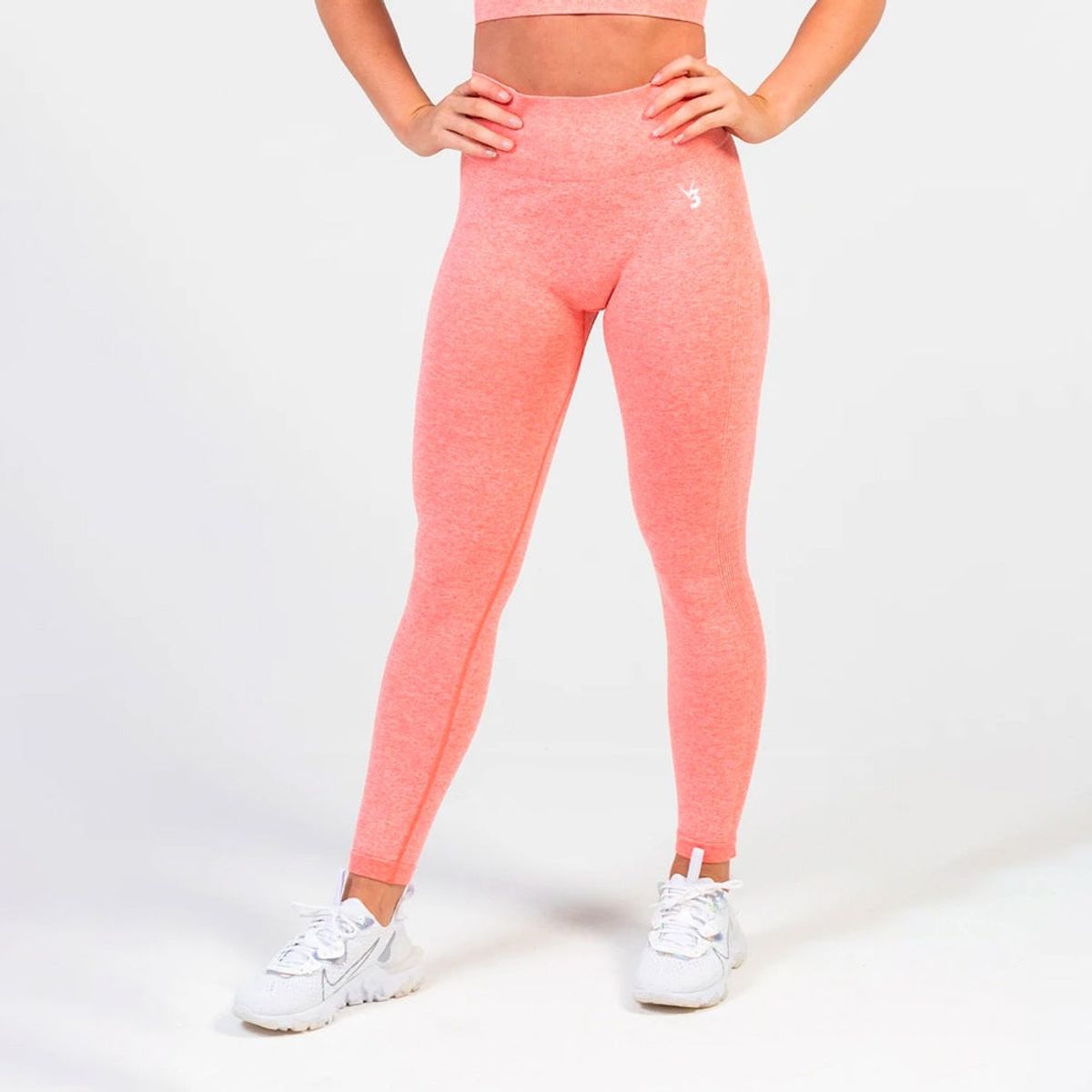 V3 Apparel Define Seamless Scrunch Leggings - Peach Marl