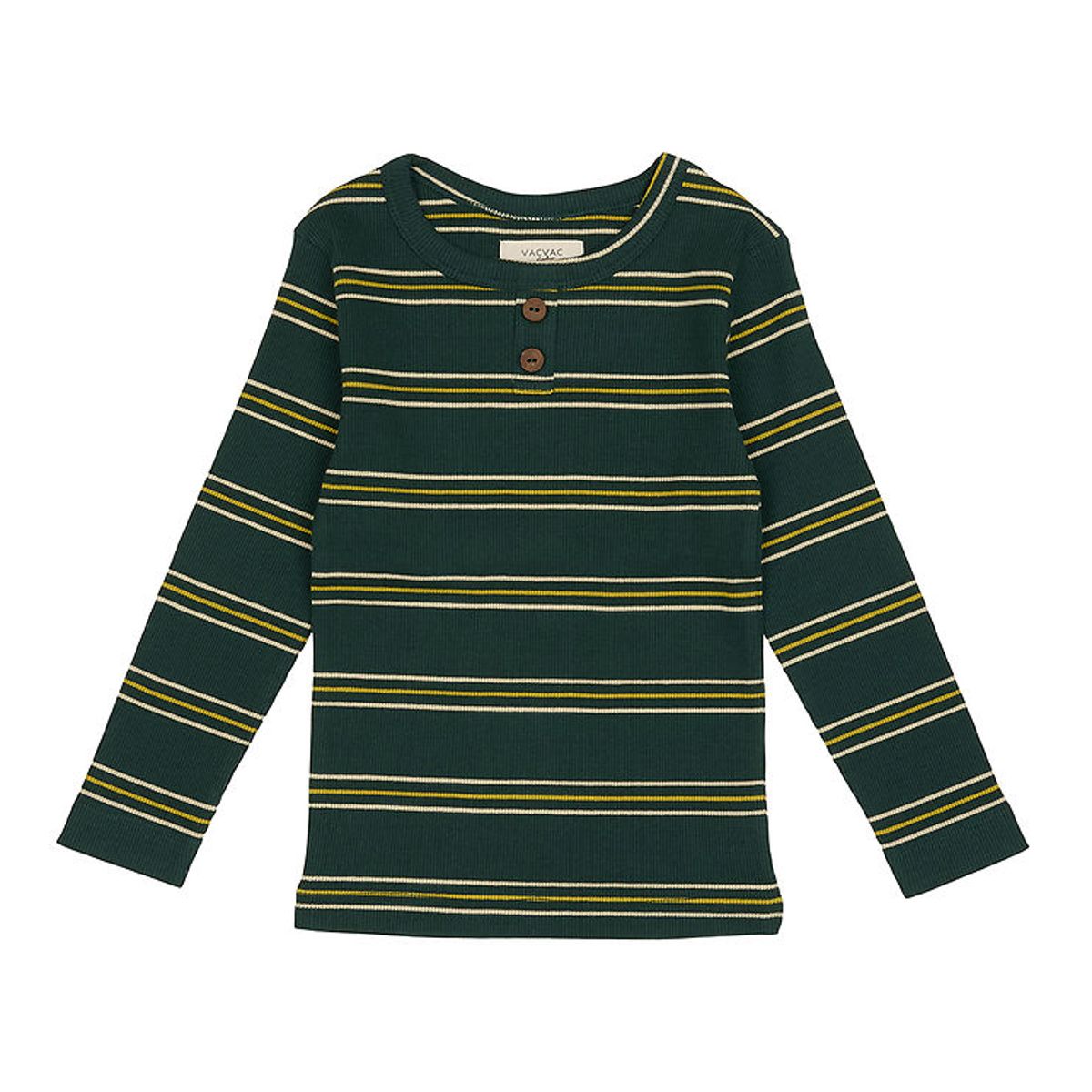 VACVAC Bluse - Rib - Carly - Golden Forest Stripes