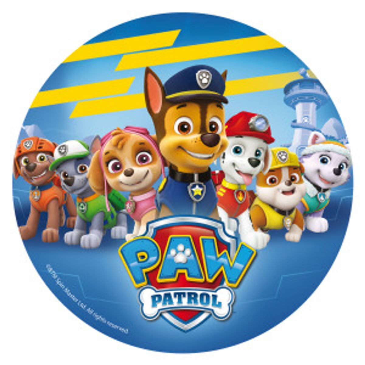 Vaffelpapir Paw Patrol sukkerfri Ø20 cm