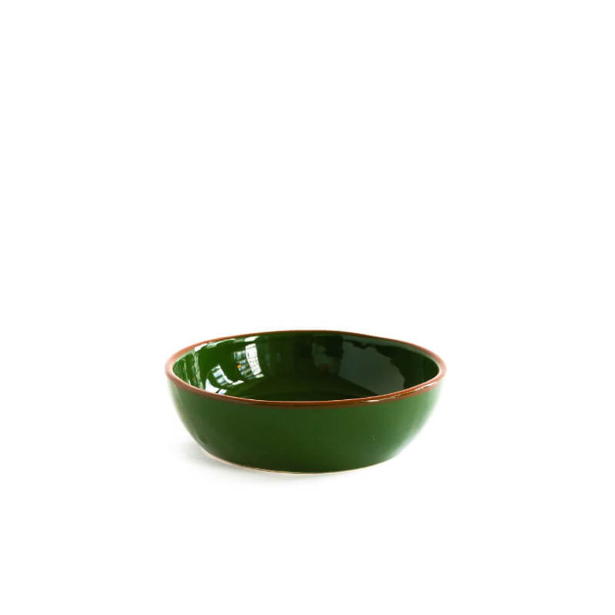 VAL Pottery Bowl Joana - Dark Green / Dark Orange