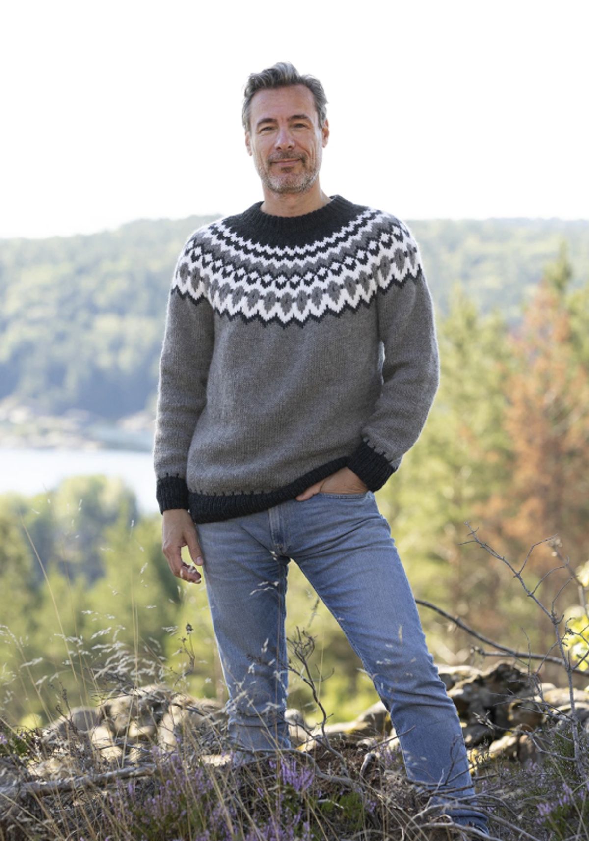 "Valdemar" genser- Viking Design 2330-14 Kit - XS-XXL - Viking Wool, fra Viking