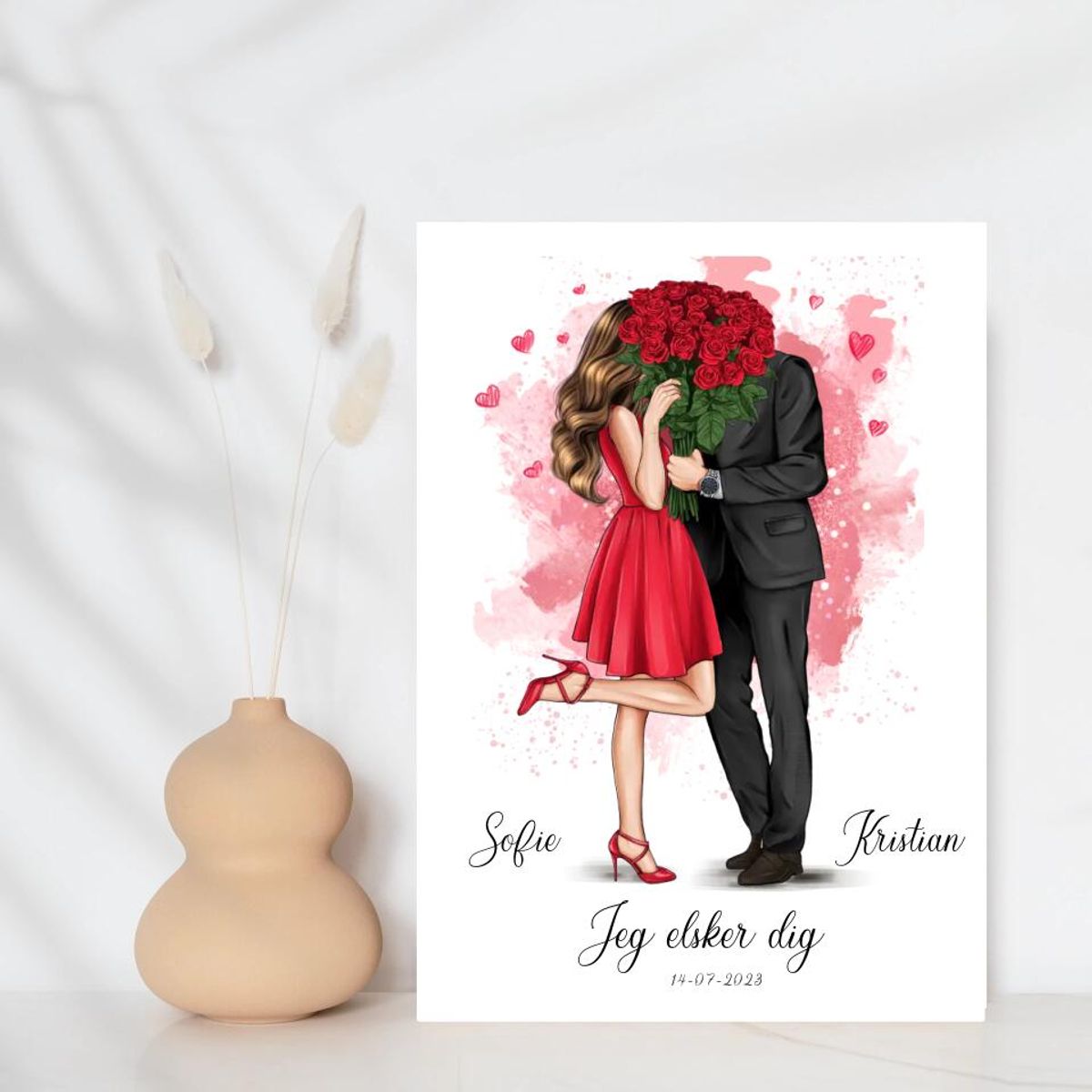 Valentins par - design selv plakat