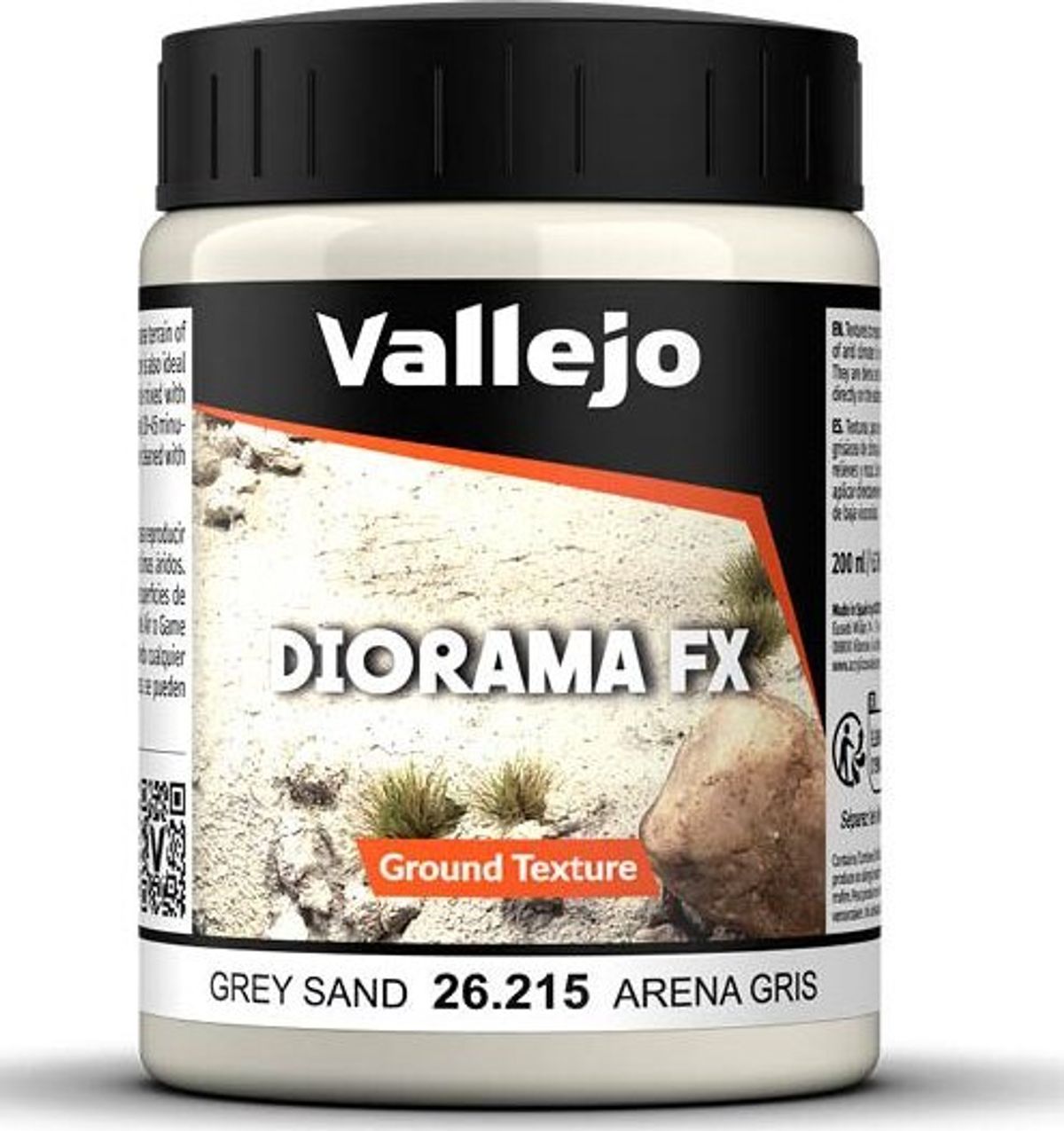 Vallejo - Diorama Fx - Ground Texture - Grey Sand - 200 Ml