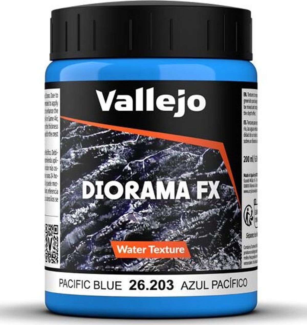 Vallejo - Diorama Fx - Water Texture Akryl Medium - Pacific Blue - 200 Ml