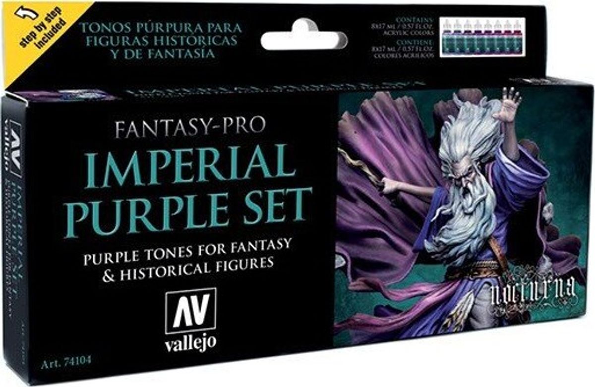 Vallejo - Fantasy-pro Imperial Purple Set 8x17ml - 74104