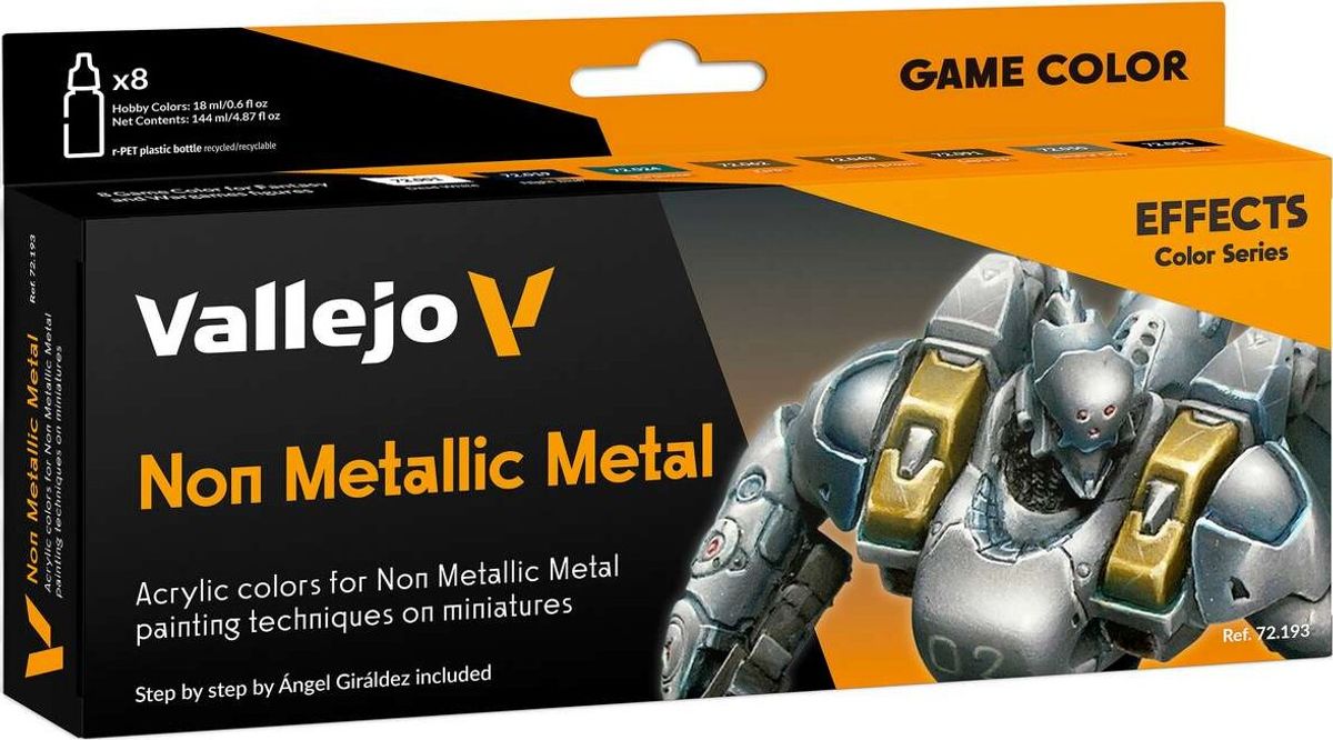 Vallejo - Game Color Maling Sæt - Non Metallic Metal - Effects - 8x18 Ml