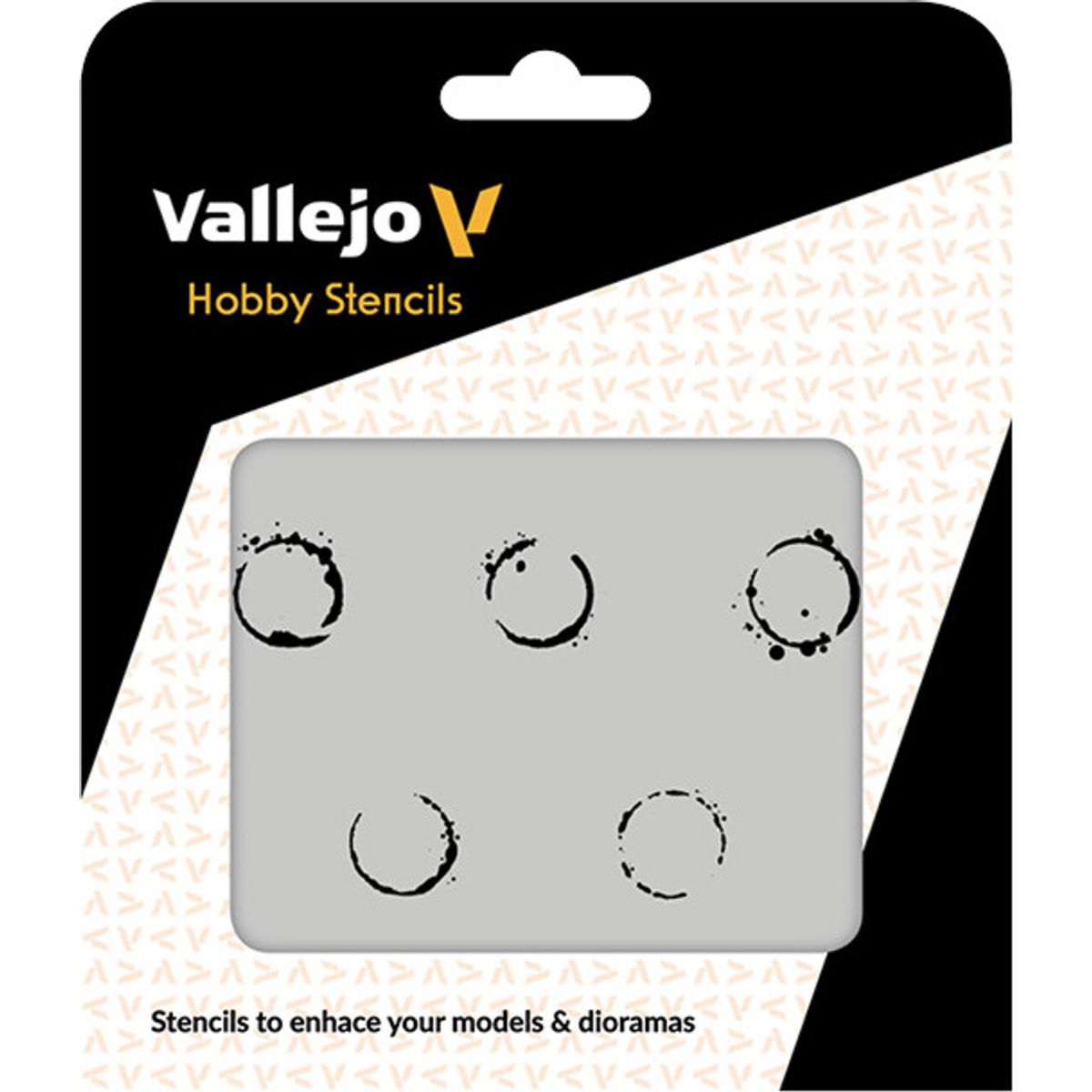 Vallejo - Hobby Stencils - Maleskabelon - Olietønde Mærker