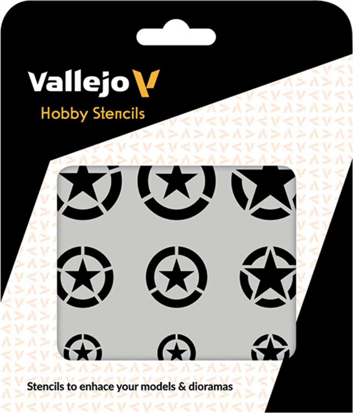 Vallejo - Hobby Stencils - Maleskabelon - Us Air Force Stjerner