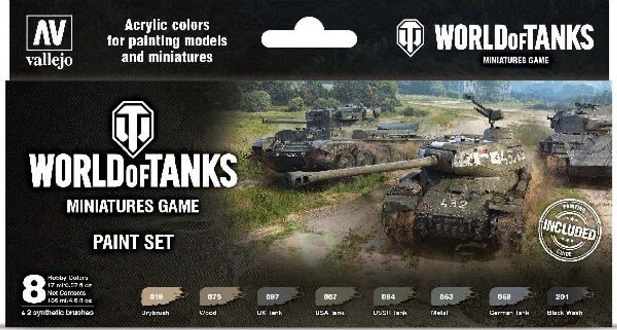 Vallejo - Maling Sæt Til Modelhobby - World Of Tanks - 8x17 Ml