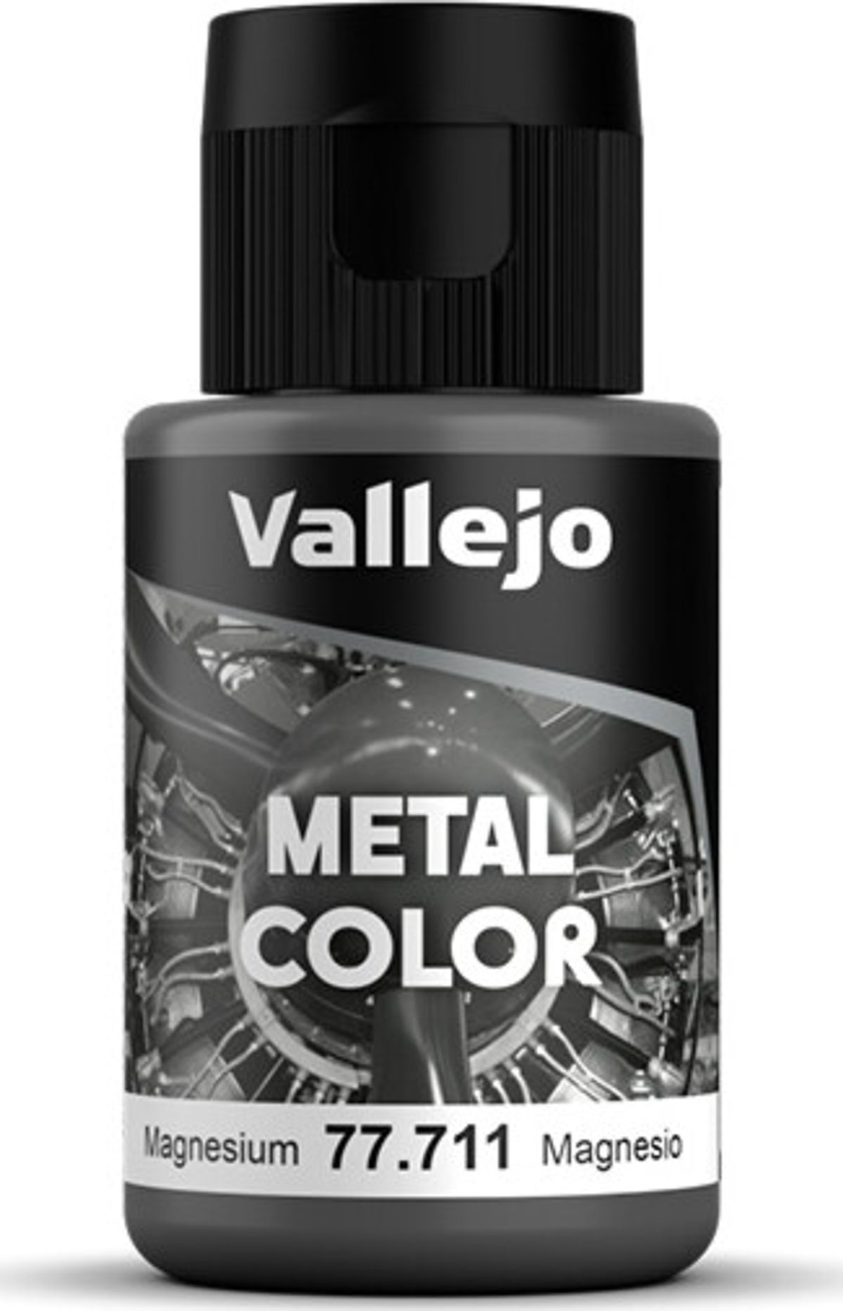 Vallejo - Metal Color Airbrush Maling - Magnesium 32 Ml