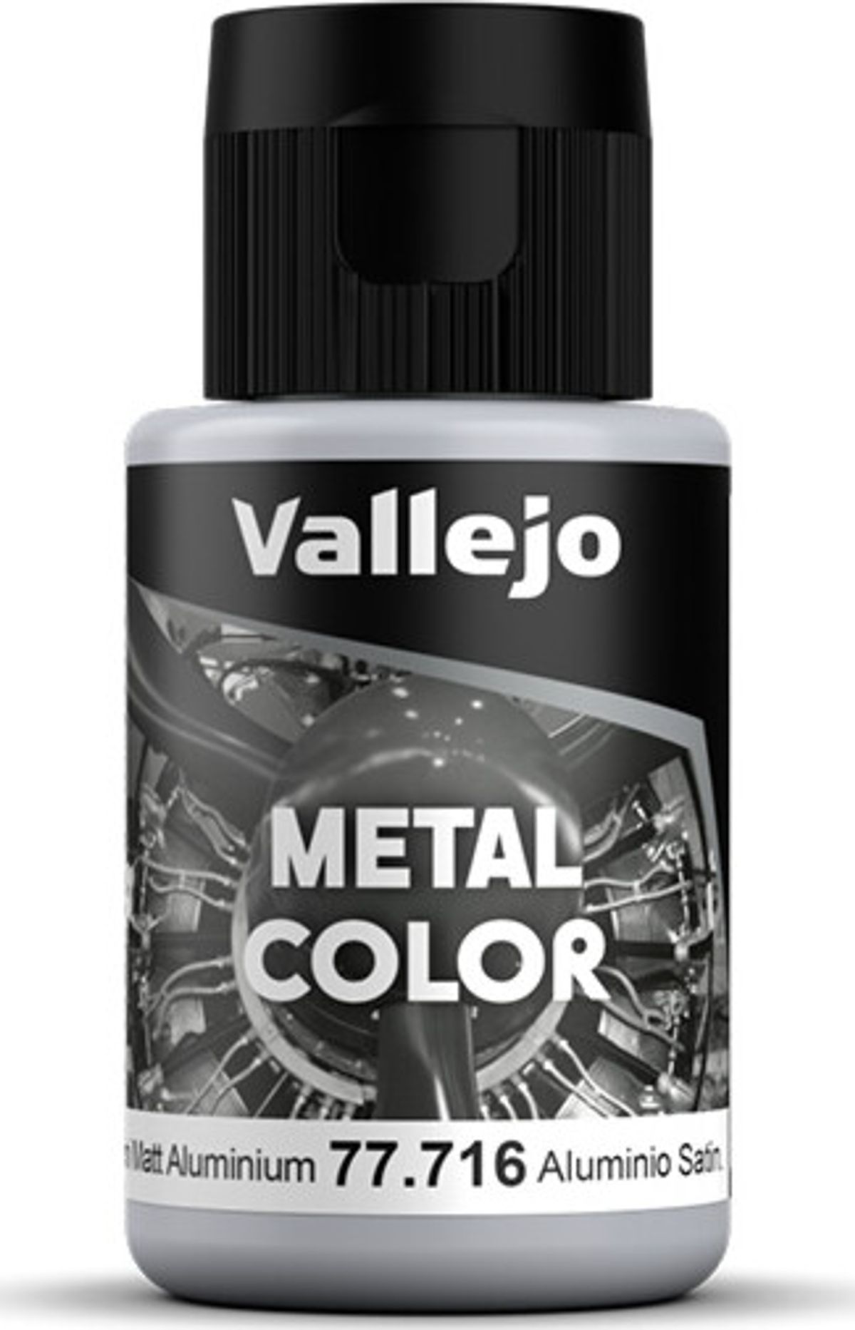 Vallejo - Metal Color Airbrush Maling - Semi Matte Aluminium 32 Ml