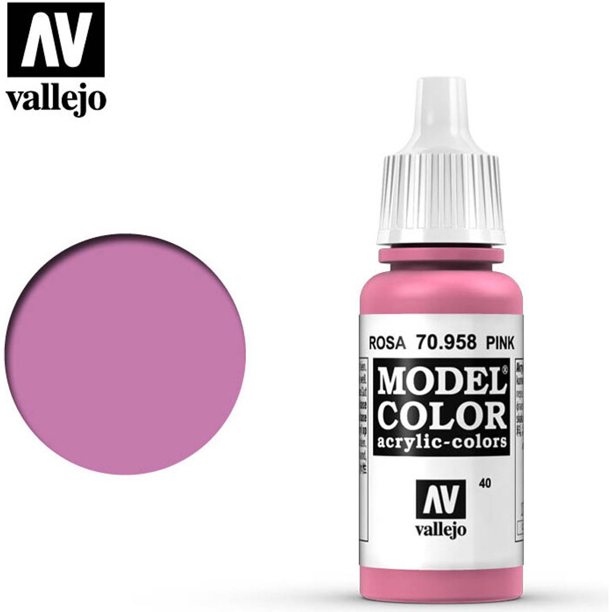 Vallejo - Model Color - Pink Mat - 17-18 Ml - 70958