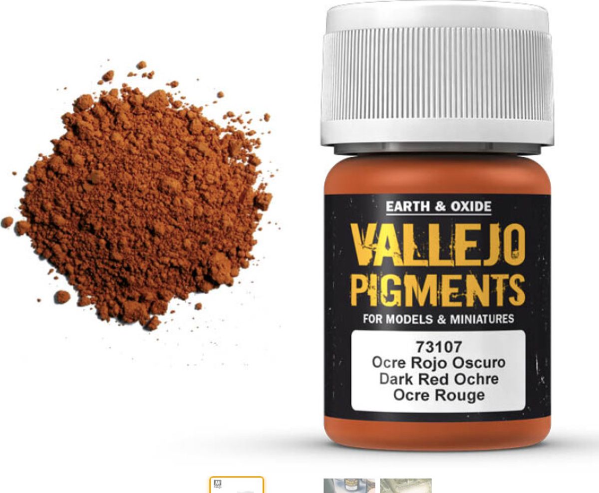 Vallejo - Pigments - Dark Red Ochre - 35 Ml - 73107