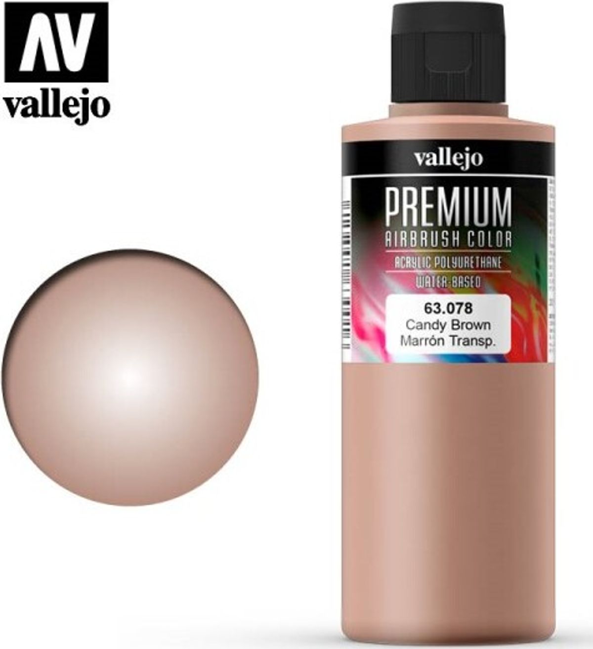 Vallejo - Premium Airbrush Maling - Candy Brown 200 Ml