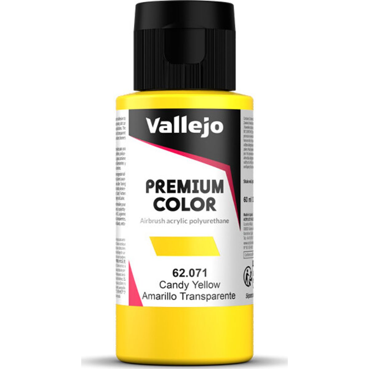 Vallejo - Premium Airbrush Maling - Candy Yellow 60 Ml