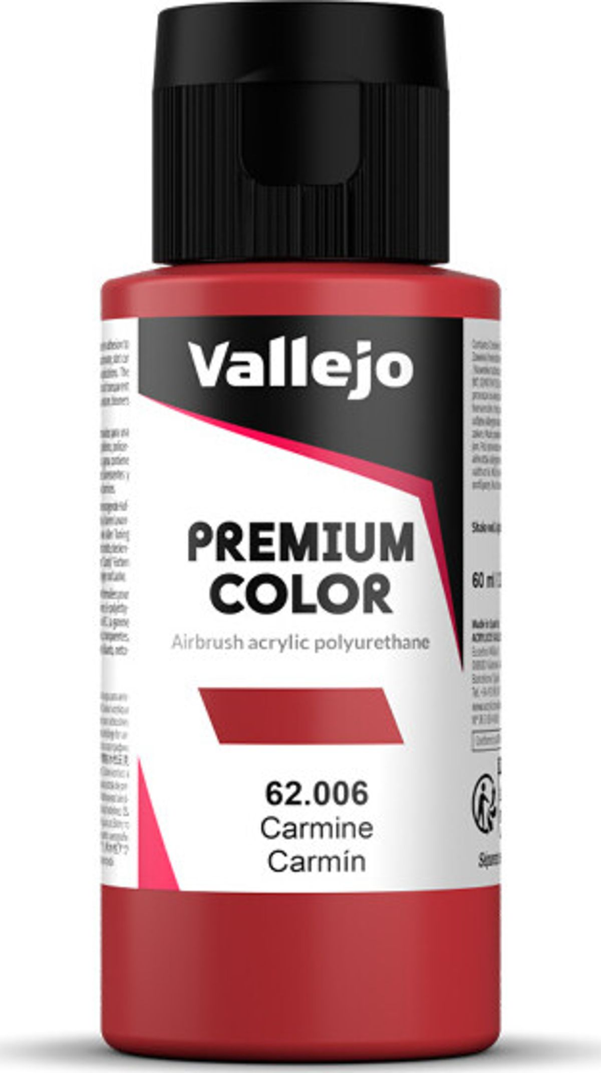 Vallejo - Premium Airbrush Maling - Carmine 60 Ml