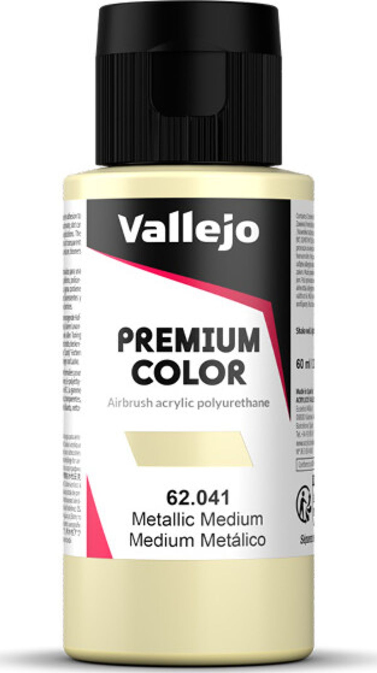 Vallejo - Premium Airbrush Maling - Metallic Medium 60 Ml