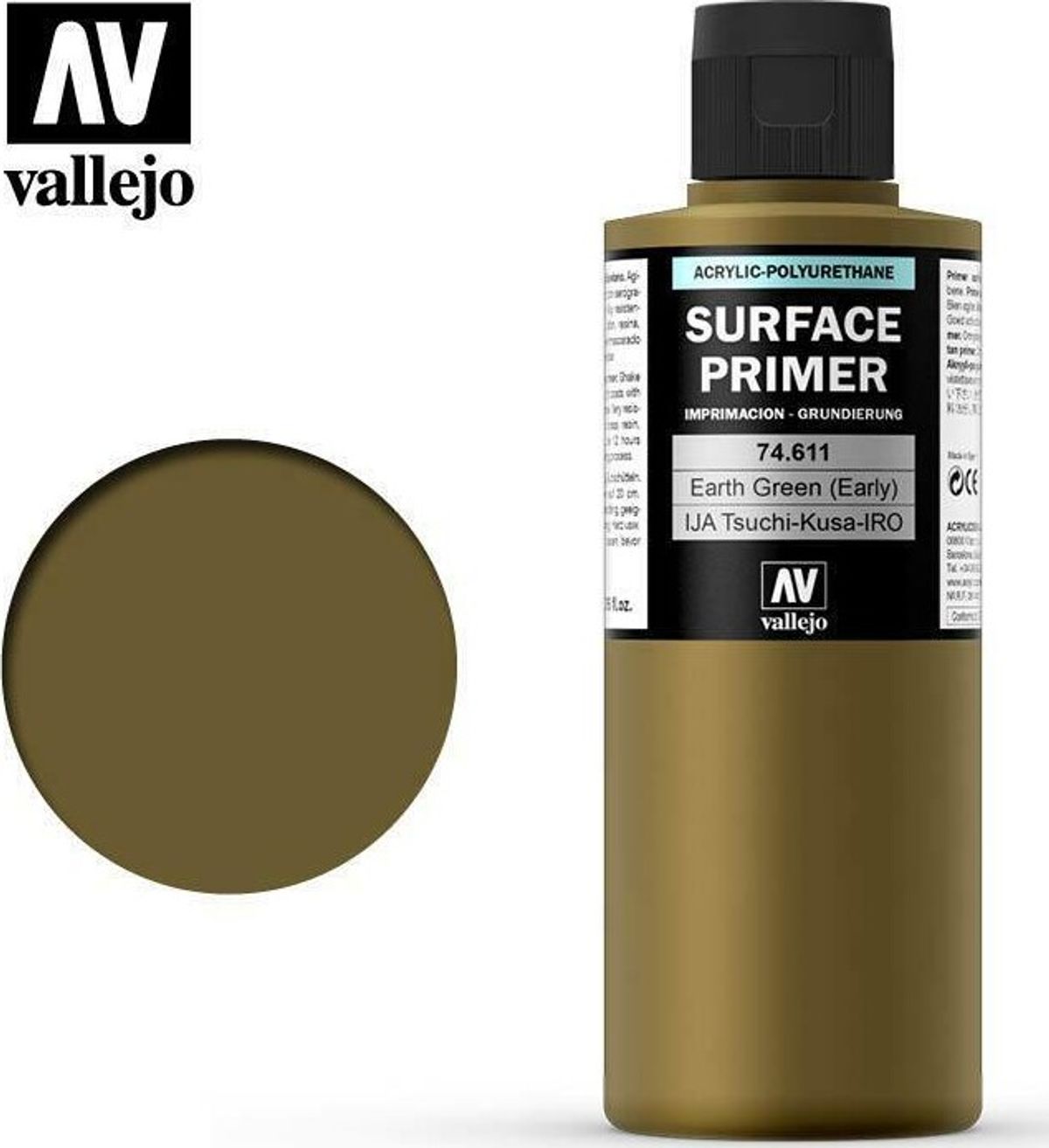 Vallejo - Surface Primer - Earth Green 200 Ml