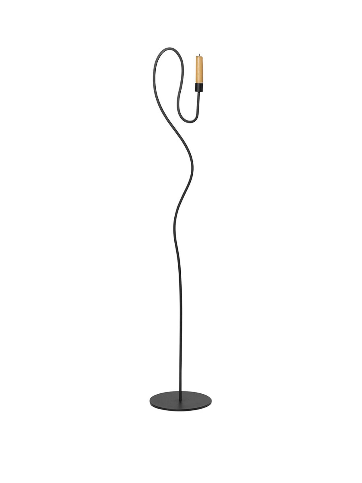 Valse Floor Candle Holder fra Ferm Living (Black)