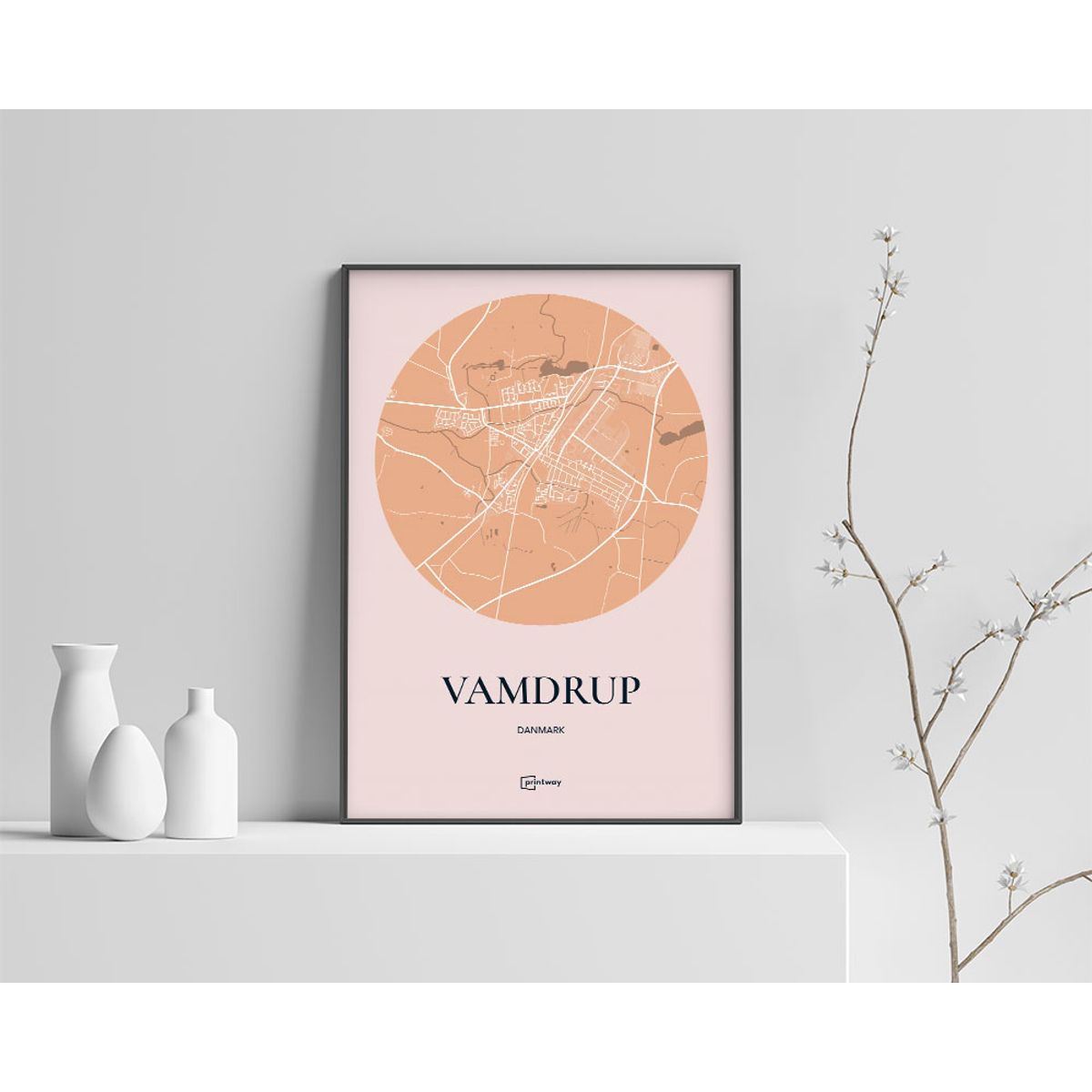 Vamdrup Plakaten Rundt kort Guld 50×70 cm (B2)