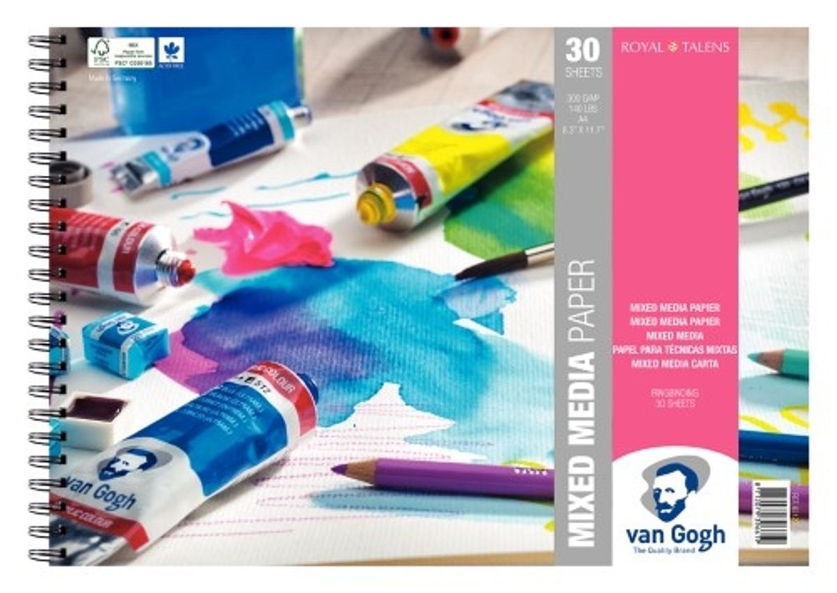 Van Gogh Mix Media Papir 30 ark A4 300g/m2