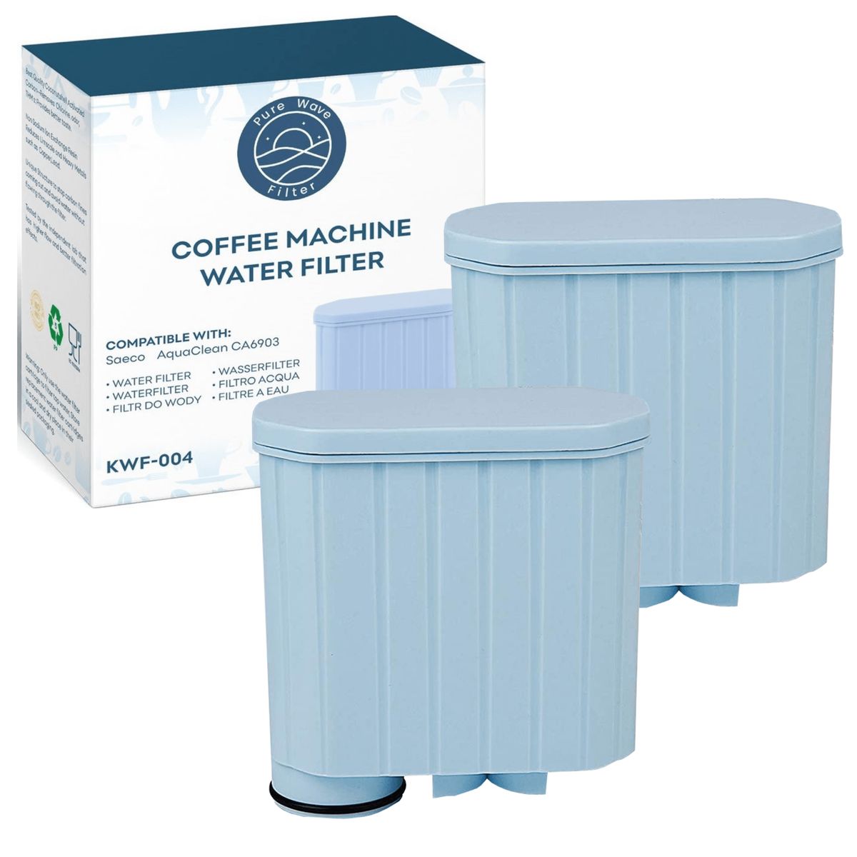 Vandfilter Kompatibel med Philips / Saeco - AquaClean - Pure Wave KWF-004 - 2 Stk.