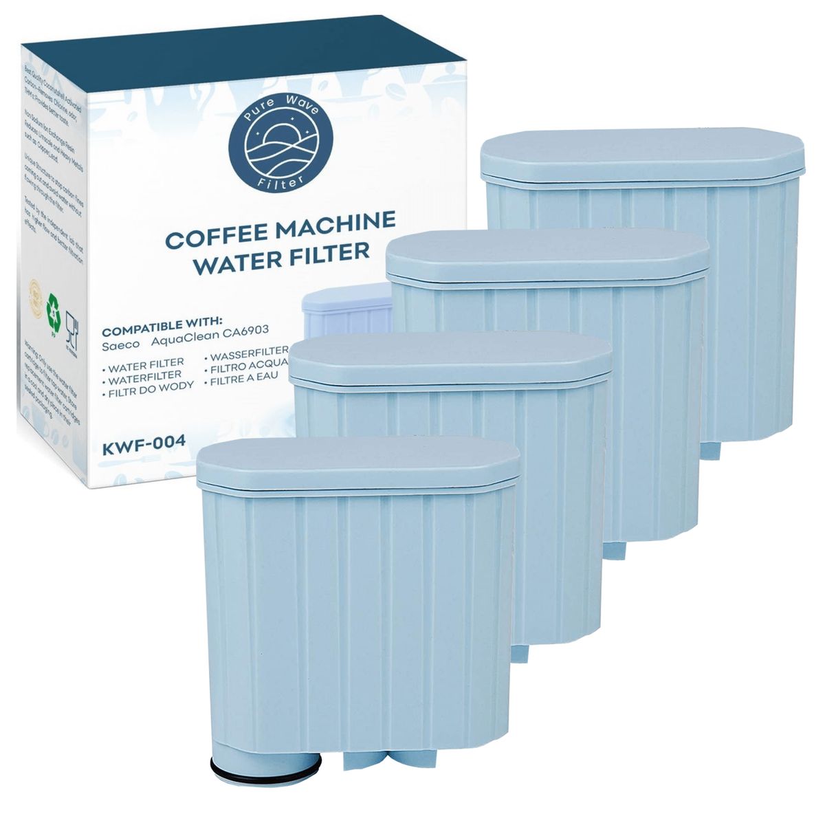 Vandfilter Kompatibel med Philips / Saeco - AquaClean - Pure Wave KWF-004 - 4 Stk.