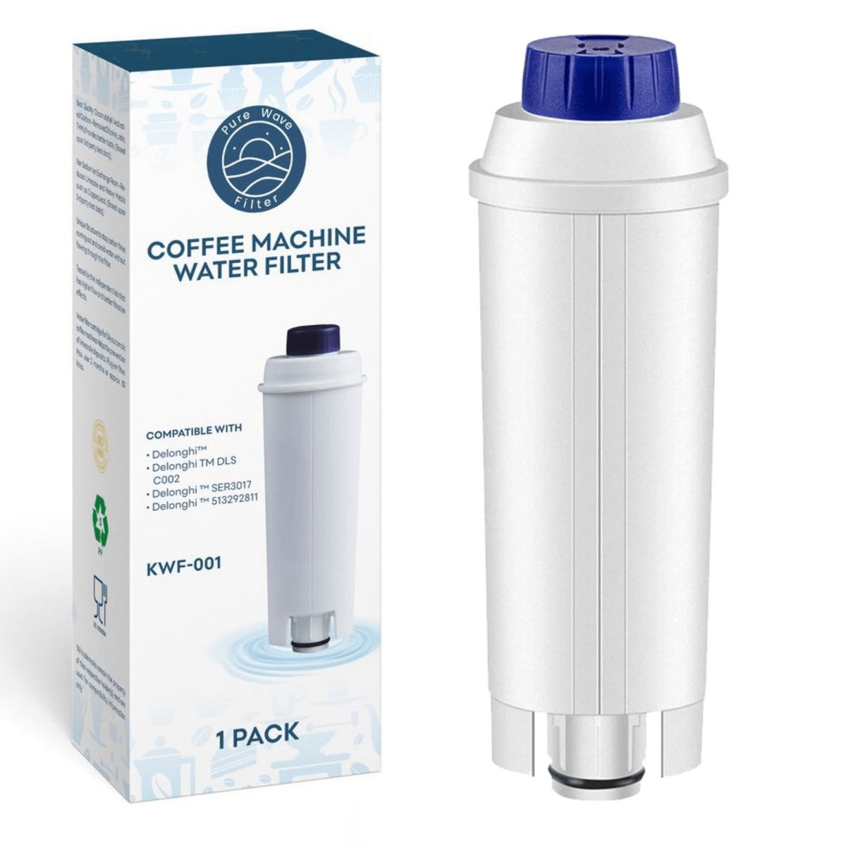 Vandfilter Kompatibelt med DeLonghi - Pure Wave KWF-001 - 1 Stk.