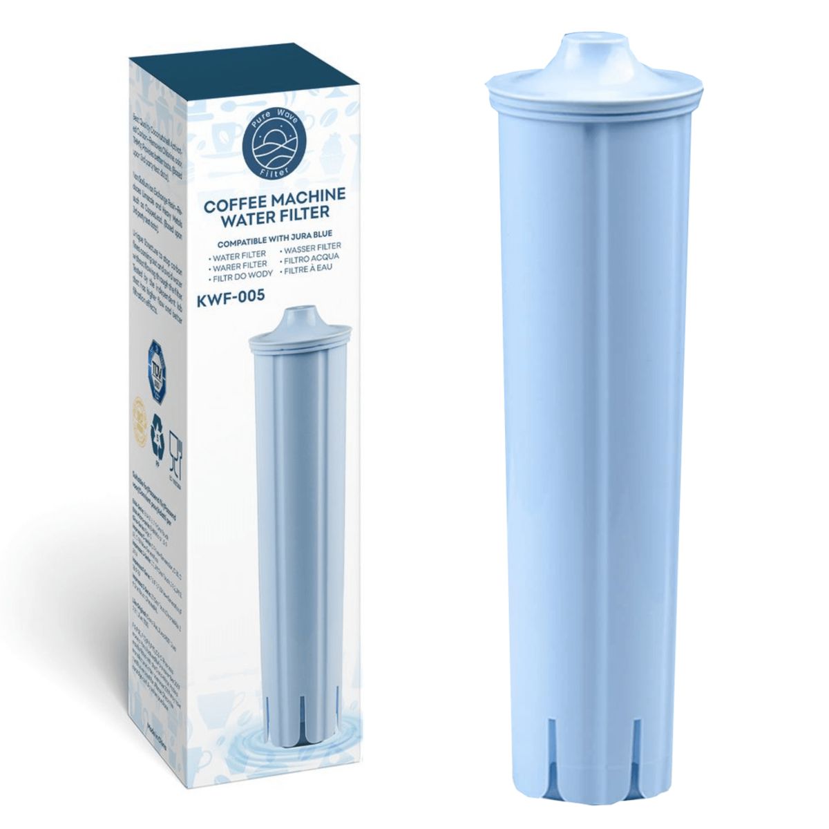 Vandfilter Kompatibelt med Jura Impressa Claris Blue - Pure Wave KWF-005 - 1 Stk.