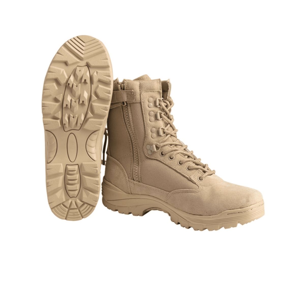 Vandrestøvler med YKK lynlås | Khaki Tactical Boots - Mil-Tec - 12