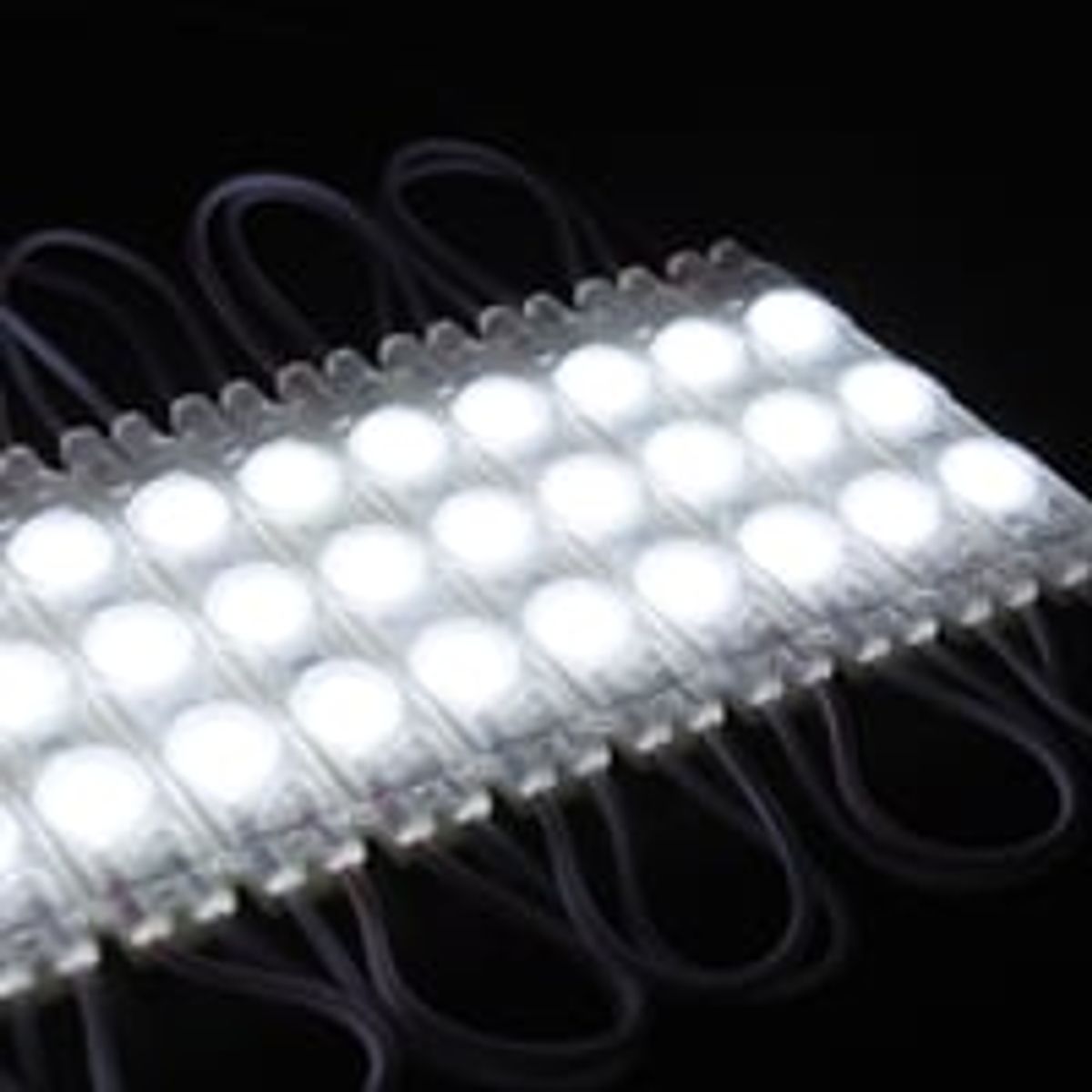 Vandtt kold hvid LED modul - 1,1W pr. stk, IP66, 12V, Perfekt til skilte og speciallsninger