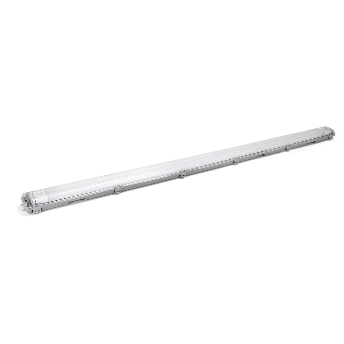 Vandtæt LED Armatur 150cm - 2x22W 6500K med 2 rør IP65 - Kulør : Kold