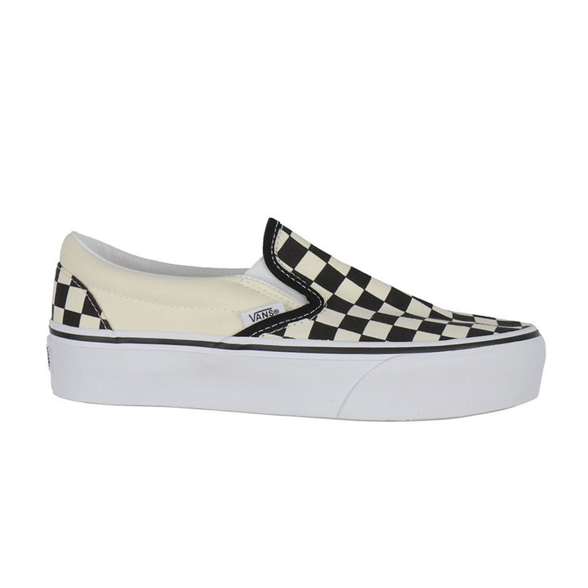 Vans Sko - Classic Slip-On - Checkerboard - Sort/Off White