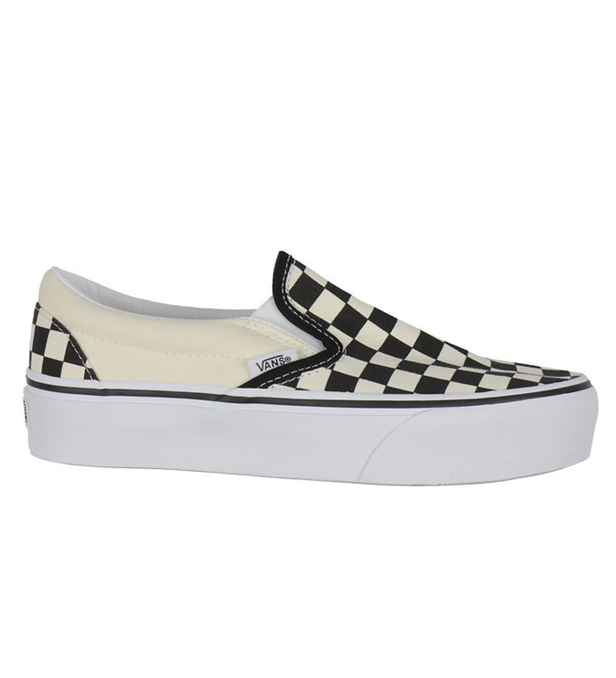 Vans Sko - Classic Slip-On - Checkerboard - Sort/Off White