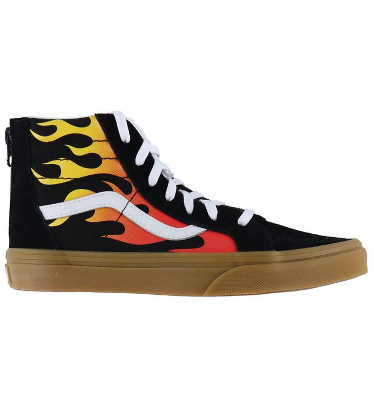 Vans Sko - Sk8-Hi Zip - Flame Black/Gum