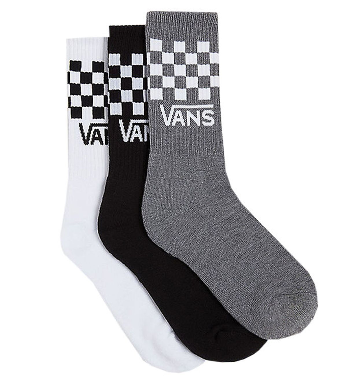 Vans Strømper - 3-pak - Drop V Classic Check Crew - Sort/Hvid/Gr