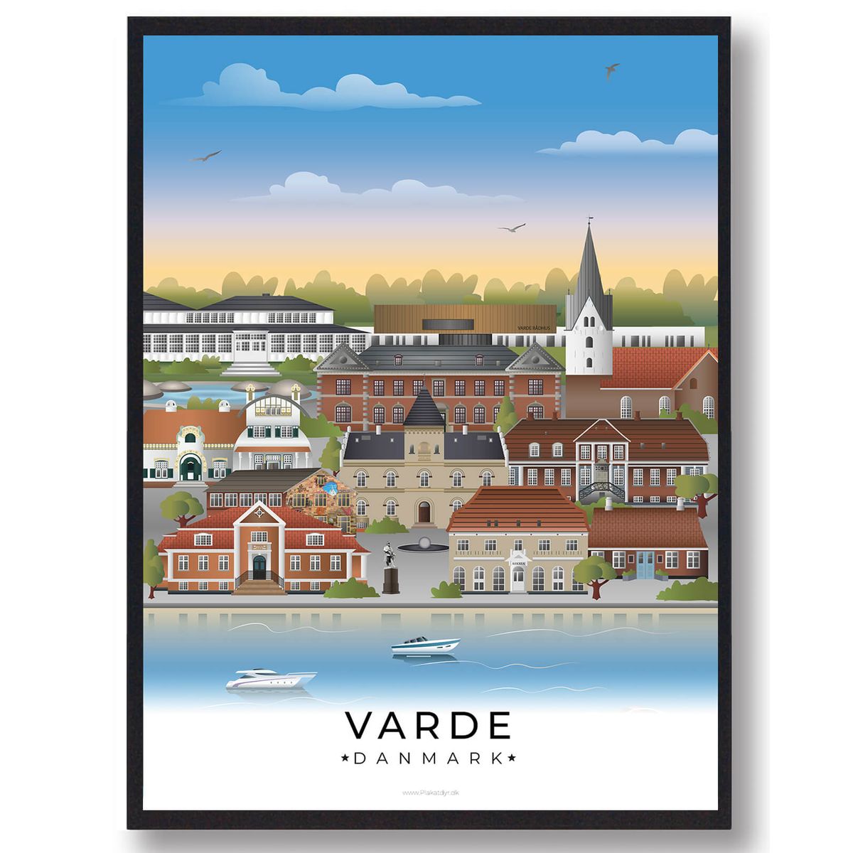 Varde byplakat (RESTPARTI) (Størrelse: M - 30x40cm)